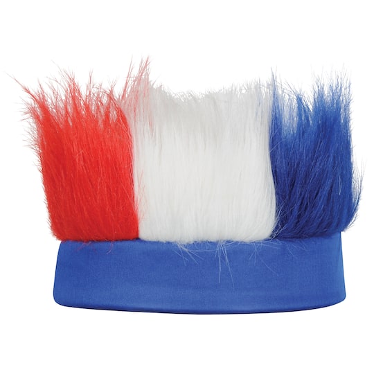 Beistle Adult Red, White & Blue Hairy Headbands, 2ct.